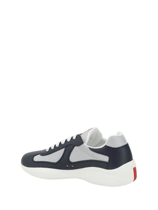 26FW 프라다 아메리카 컵 가죽 레더 로우탑 스니커즈 4E3400FG0006GW F0W4C BALTICO ARGENTO - PRADA