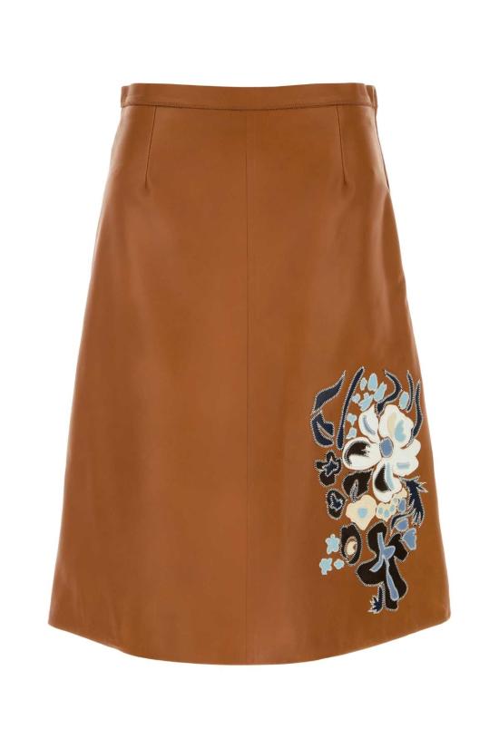 26SS 마르니 스커트 GOMX0840SUULA767 00M07 BROWN