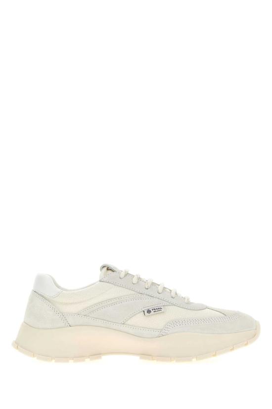 26FW 프라다 메쉬 패브릭 앤 스웨이드 스니커즈 1E503OF0453ZO7 F0009 BIANCO
