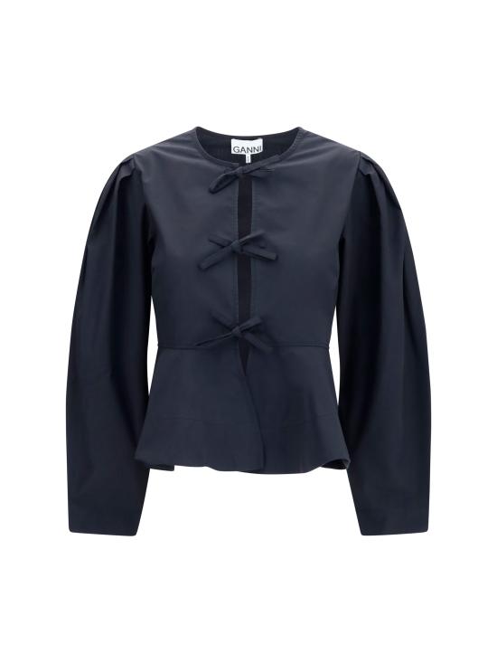 26FW 가니 블라우스 A1040486 099 BLACK