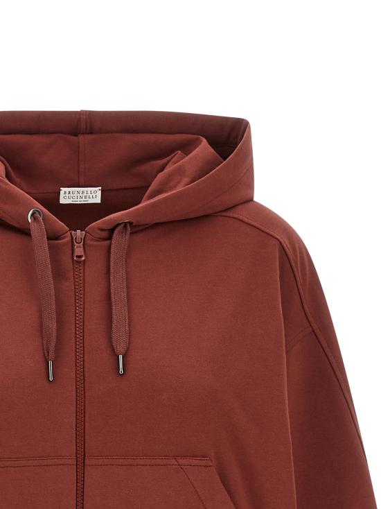 26SS 브루넬로 쿠치넬리 후드 티셔츠 BR337989BM RED - BRUNELLO CUCINELLI