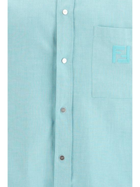 26SS 펜디 옥스포드 코튼 셔츠 FS1296AVZD F0XCN BLUE - FENDI