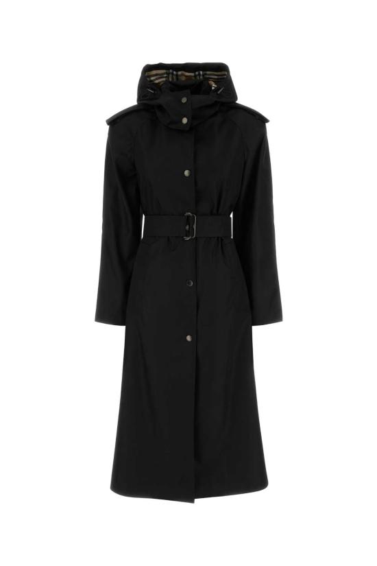 26SS 버버리 롱 나일론 후드 카 코트 8118730 A1189 BLACK