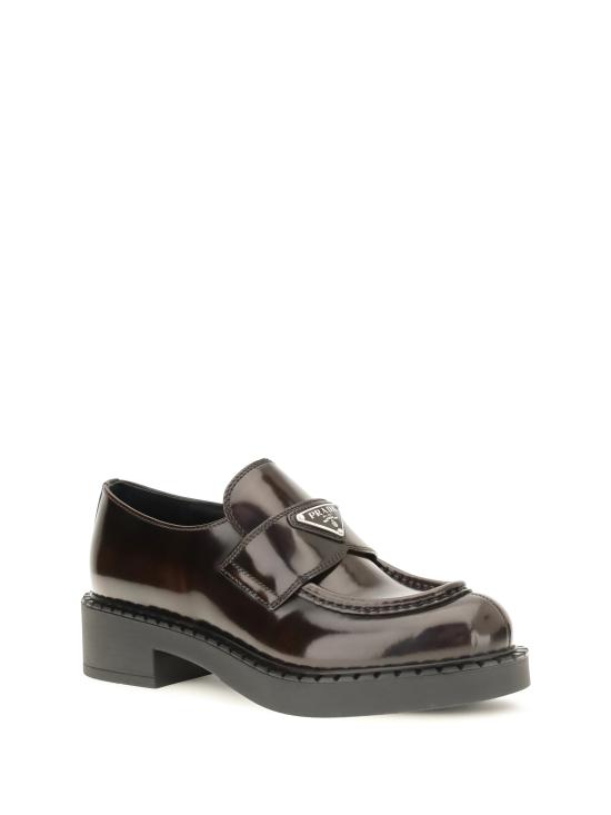 26FW 프라다 초콜릿 브러쉬드 레더 로퍼 1D246MFG050X6O F0038 BRUCIATO - PRADA
