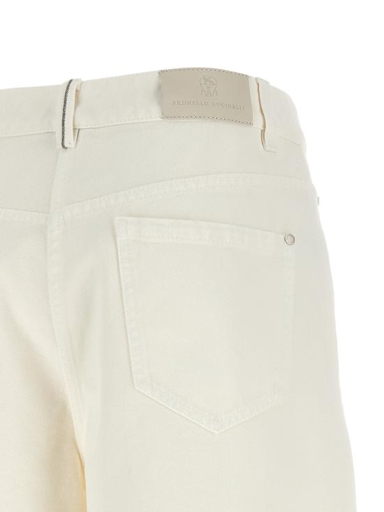 26FW 브루넬로 쿠치넬리 데님 팬츠 BR336494BM WHITE - BRUNELLO CUCINELLI