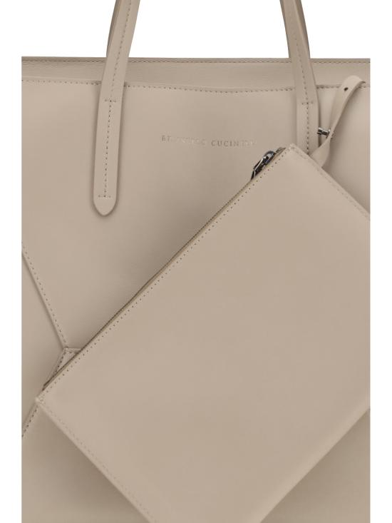 26SS 브루넬로 쿠치넬리 모닐리 카프스킨 BC 듀오 백 MBXAD2571 C8922 BEIGE - BRUNELLO CUCINELLI