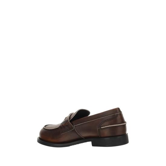 26FW 미우미우 플랫 슈즈 MI5D773DF0203G48F0192BB BROWN - MIU MIU