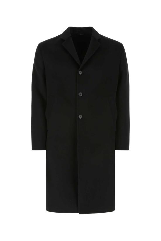 25FW 프라다 울 싱글 브레스티드 코트 UC472XS22203H F0002 BLACK