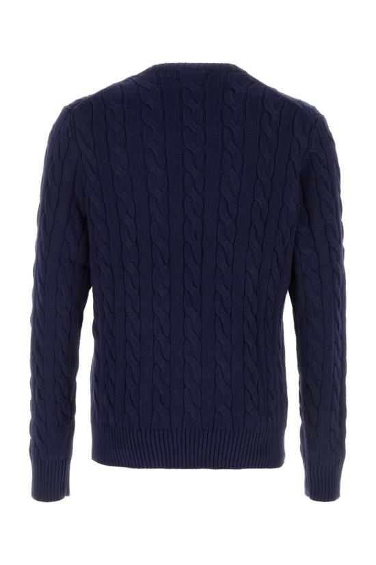  폴로 랄프로렌 로고 자수 케이블 니트 스웨터 710775885 536 NAVY - POLO RALPH LAUREN