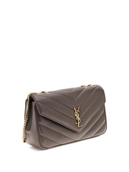 26FW 생로랑 루루 마틀라세 램스킨 미디움 숄더백 801439AAEAX 1997 GRAY - SAINT LAURENT