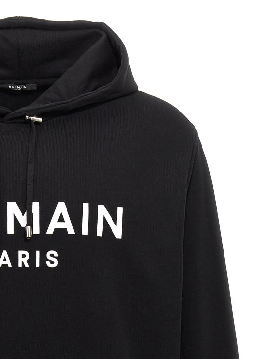 25FW 발망 후드 티셔츠 BA290217BM BLACK - BALMAIN