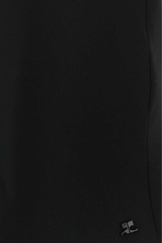  쿠레쥬 버클 숄더 스트랩 비대칭 미디 원피스 125CRO538PL0147 9999 BLACK - COURREGES