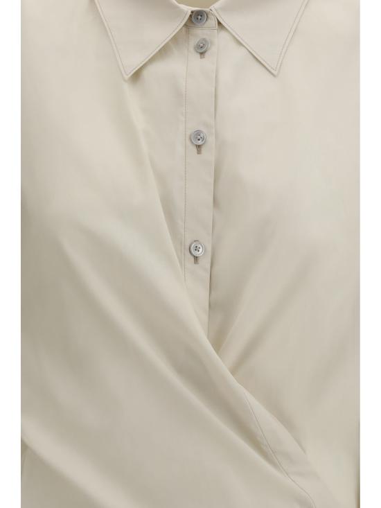 26FW 르메르 스트레이트 칼라 트위스트 셔츠 SH1141LF1500 WH048 WHITE - LEMAIRE