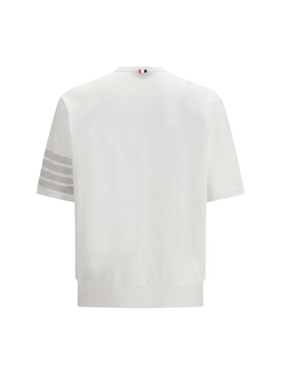 26FW 톰브라운 코튼 저지 4바 티 MJS303AJ0253 100 WHITE - THOM BROWNE