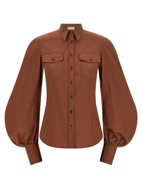 26SS 브루넬로 쿠치넬리 블라우스 BR336667BM BROWN