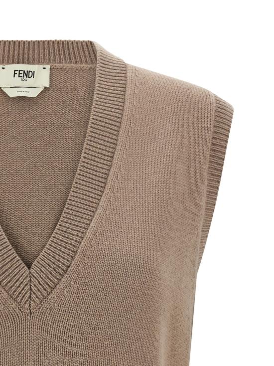 25FW 펜디 민소매 티셔츠 FE321961BM BEIGE - FENDI