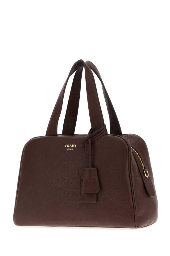 26SS 프라다 라지 레더 탑 핸들 백 1BB1482HIK F0038 BROWN - PRADA