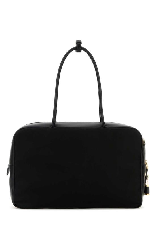  프라다 라지 리나일론 앤 레더 탑 핸들 백 1BB131VODO2C8Q F0002 BLACK - PRADA