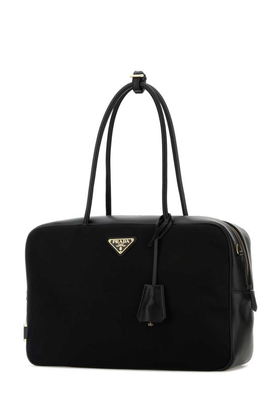  프라다 라지 리나일론 앤 레더 탑 핸들 백 1BB131VODO2C8Q F0002 BLACK - PRADA