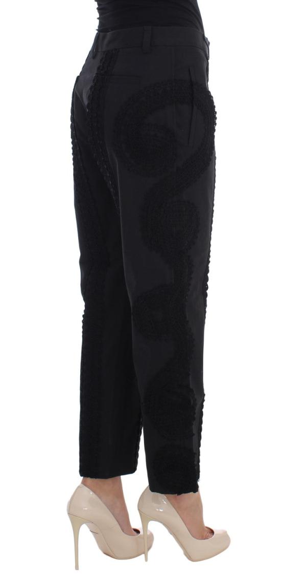  돌체앤가바나 스트레이트 팬츠 SIG20002 BLACK - DOLCE & GABBANA