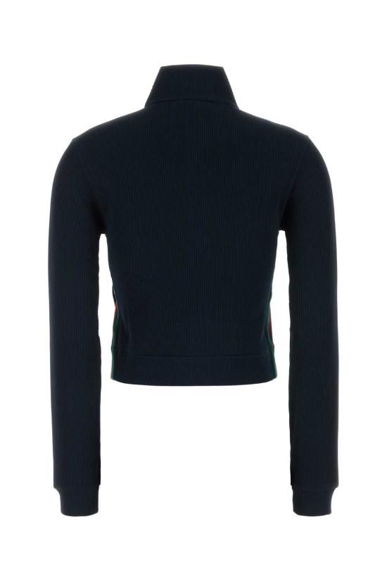 26FW 구찌 립 코튼 저지 집업 스웨트셔츠 875656XJHYN 4294 NAVY - GUCCI