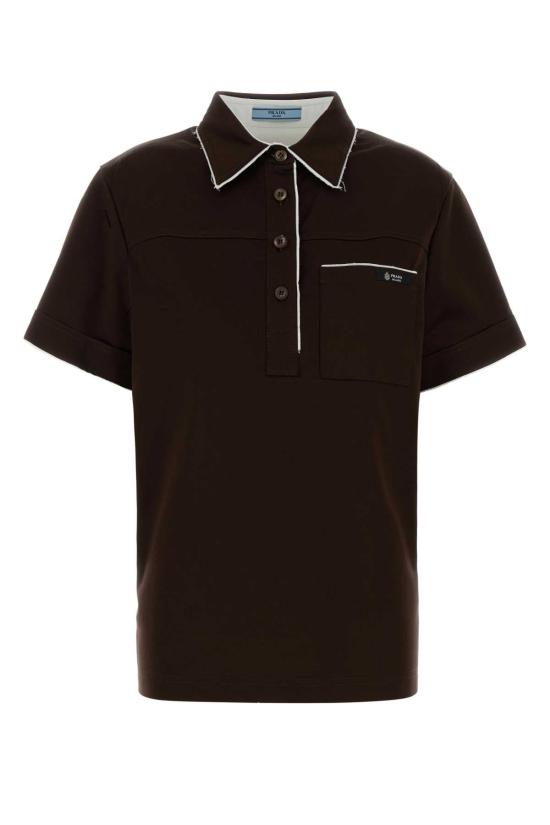 26SS 프라다 폴로 티셔츠 P963NSOOO173L F0192 BROWN