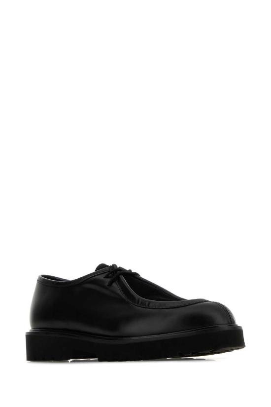 26SS 막스마라 트랙레이스업 레더 로퍼 2524526072600 002 BLACK - MAX MARA