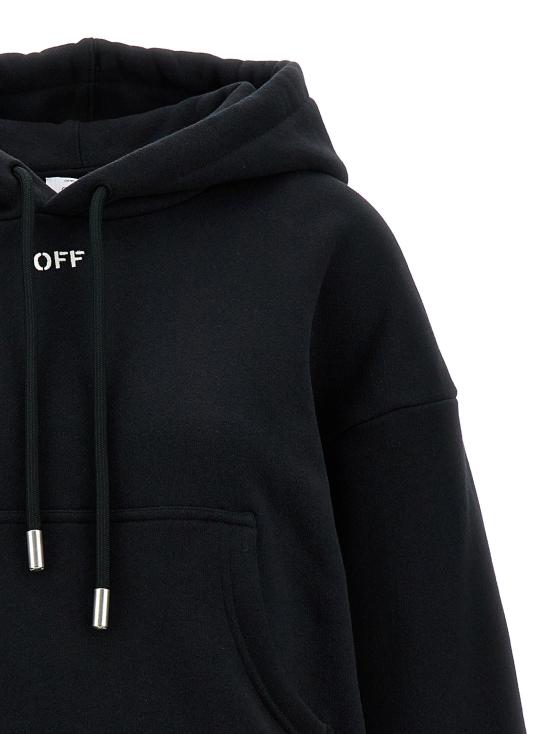  오프화이트 후드 티셔츠 OF279732BM BLACK - OFF WHITE