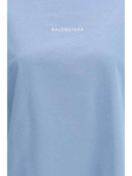 26SS 발렌시아가 백 미디엄 핏 티셔츠 850990TTVJ1 4773 BLUE - BALENCIAGA