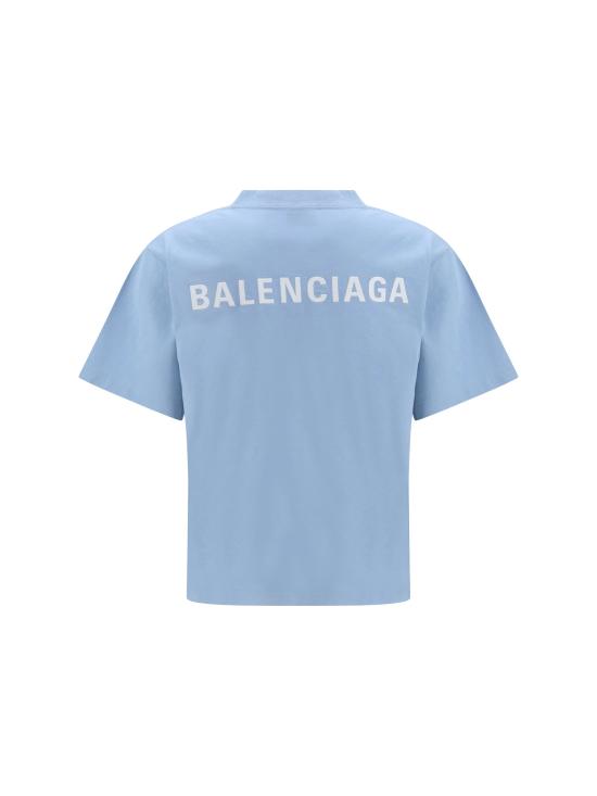 26SS 발렌시아가 백 미디엄 핏 티셔츠 850990TTVJ1 4773 BLUE - BALENCIAGA