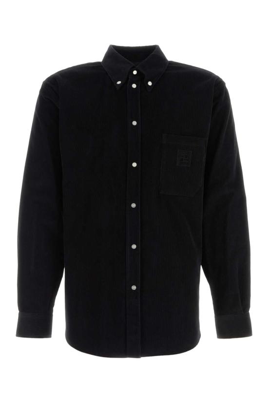 26SS 펜디 니들코드 셔츠 FS1296ATEF F0QA1 BLACK