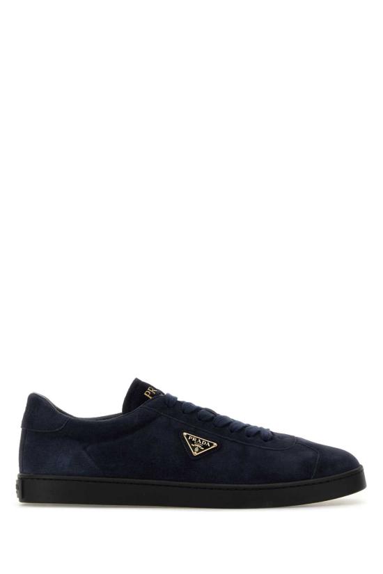 26FW 프라다 삼각 로고 레더 로우 스니커즈 2EE394FG000E1D F0008 NAVY
