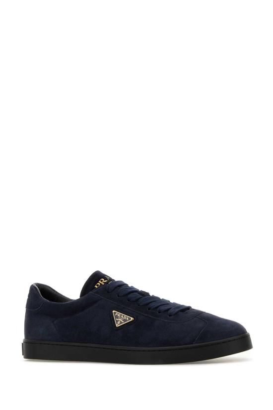 26FW 프라다 삼각 로고 레더 로우 스니커즈 2EE394FG000E1D F0008 NAVY - PRADA