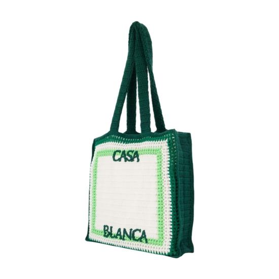 26FW 카사블랑카 토트백 CAS026011 GREEN - CASABLANCA