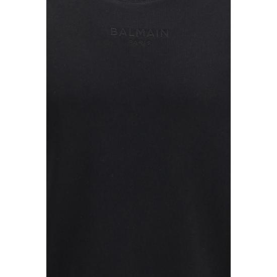 발망 긴팔 티셔츠 BAHH1JQ130BD10EAPBB BLACK - BALMAIN