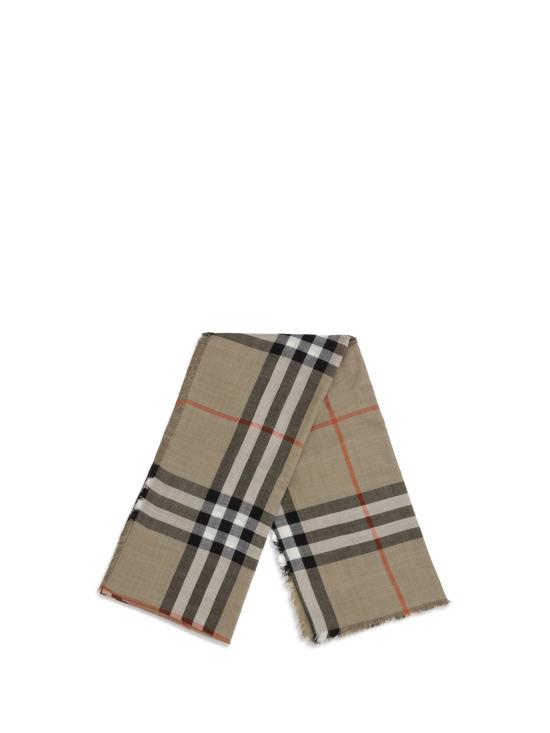 26FW 버버리 리버시블 체크 울 실크 스카프 8116748 C3264 BEIGE - BURBERRY