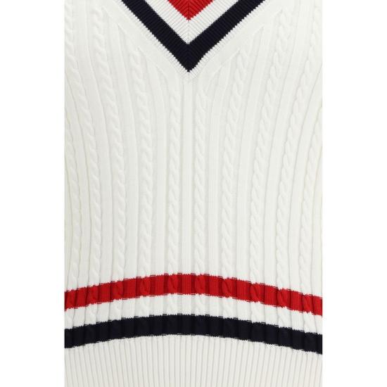 26SS 톰브라운 스웨터 THMKA581AY3014100BB WHITE - THOM BROWNE