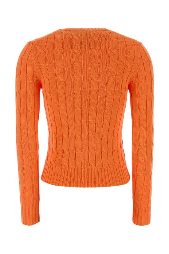 26SS 폴로 랄프로렌 포니 로고 피마코튼 케이블 니트 스웨터 211971869 014 ORANGE - POLO RALPH LAUREN