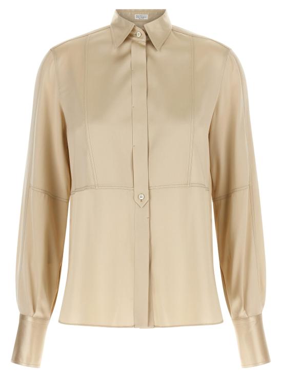 26FW 브루넬로 쿠치넬리 블라우스 BR337840BM BEIGE