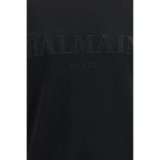 발망 긴팔 티셔츠 BAHH1JQ130BD60EAPBB BLACK - BALMAIN