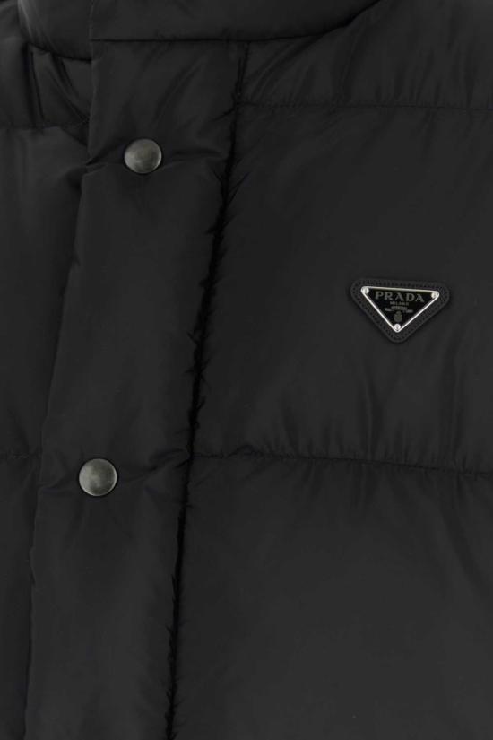 26FW 프라다 리나일론 스탠드 칼라 숏 다운 패딩 SGC863SOOO1WQ9 F0002 BLACK - PRADA