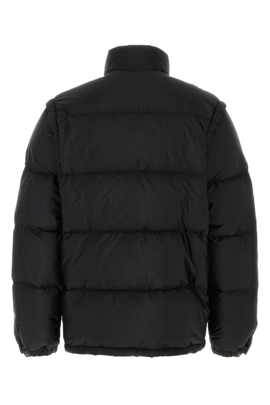 26FW 프라다 리나일론 스탠드 칼라 숏 다운 패딩 SGC863SOOO1WQ9 F0002 BLACK - PRADA