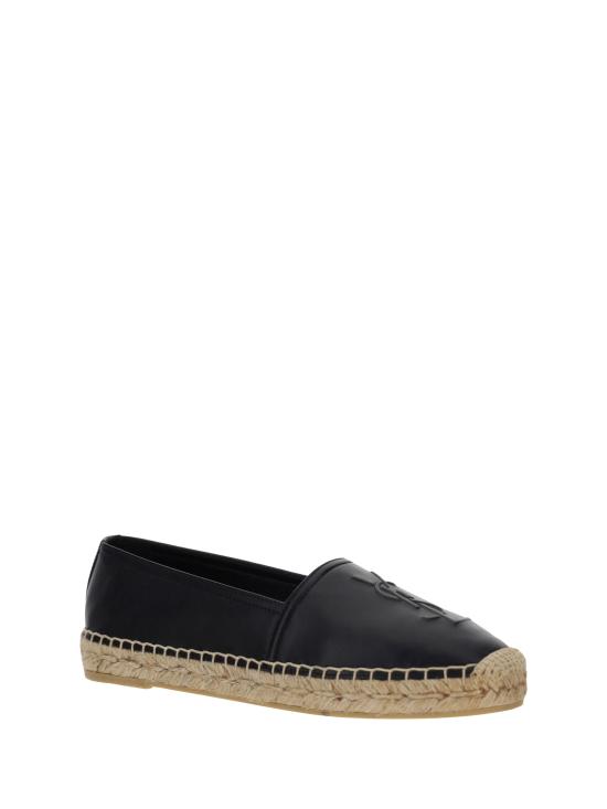 26FW 생로랑 램스킨 모노그램 에스파드리유 458573AAALP 1000 NERO - SAINT LAURENT