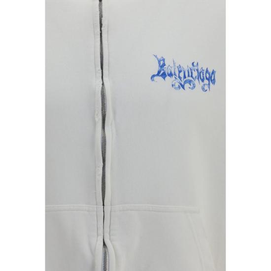 26FW 발렌시아가 후드 티셔츠 BAA0017WTUVT39000BB WHITE - BALENCIAGA