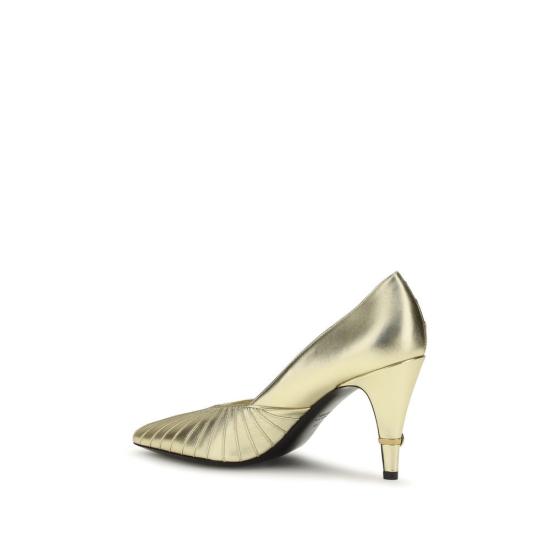 26FW 베르사체 힐/펌프스 VE10238371A185091X70JBB GOLD - VERSACE