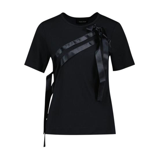 26SS 시몬로샤 리본 허리 디테일 티셔츠 리본 허리 디테일 티셔츠 CONFIG SMR025300 BLACK - SIMONE ROCHA