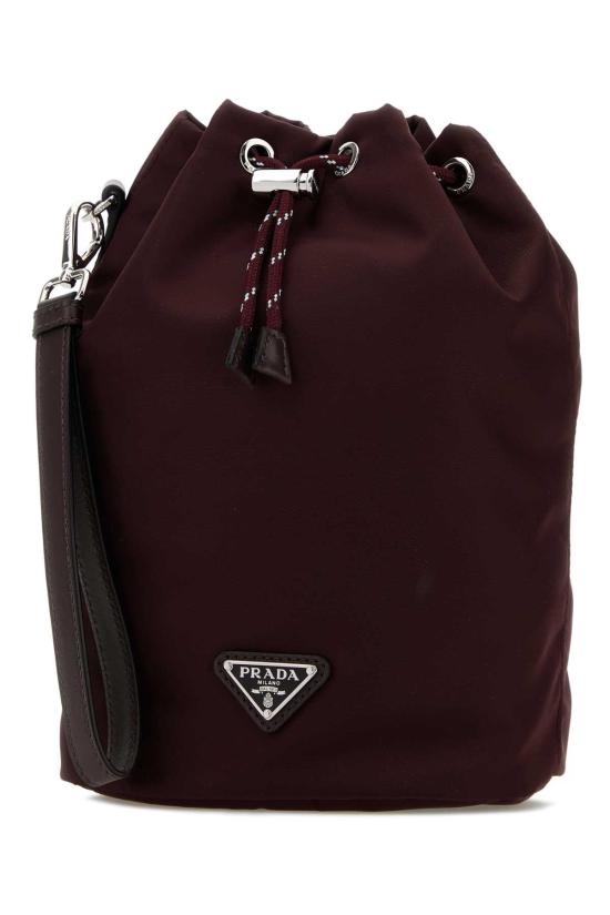 26FW 프라다 스피드락 리나일론 앤 레더 파우치 2NE0672HE1 F0007 BURGUNDY - PRADA