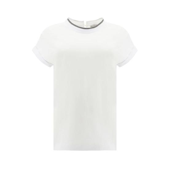 26FW 브루넬로 쿠치넬리 폴로 티셔츠 BRM0T18BD200C159BB WHITE