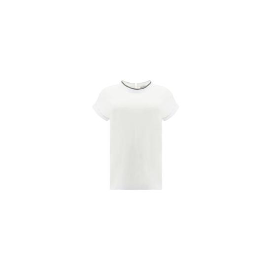 26FW 브루넬로 쿠치넬리 폴로 티셔츠 BRM0T18BD200C159BB WHITE - BRUNELLO CUCINELLI