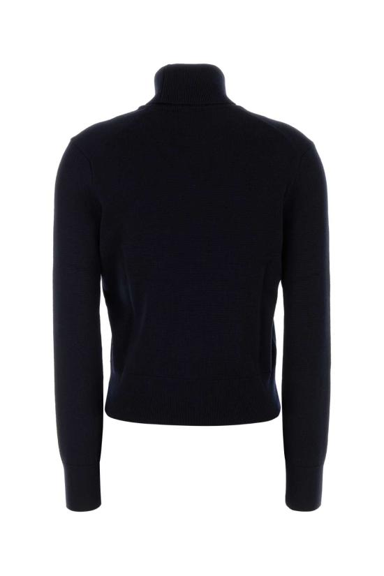  아미 스몰 하트 로고 울 터틀넥 스웨터 FKS827001 414 NAVY - AMI